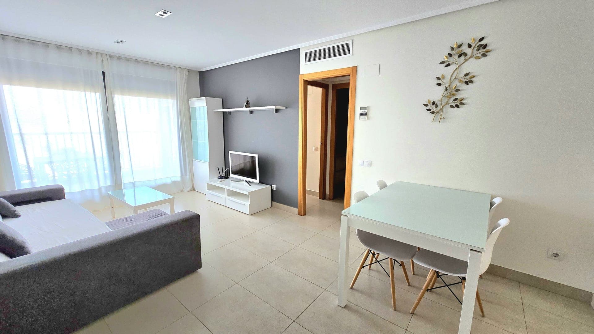 BEACH VALENCIA LUXURY D9-28 Apartment with terrace and sea views with two rooms — salón-comedor con vistas