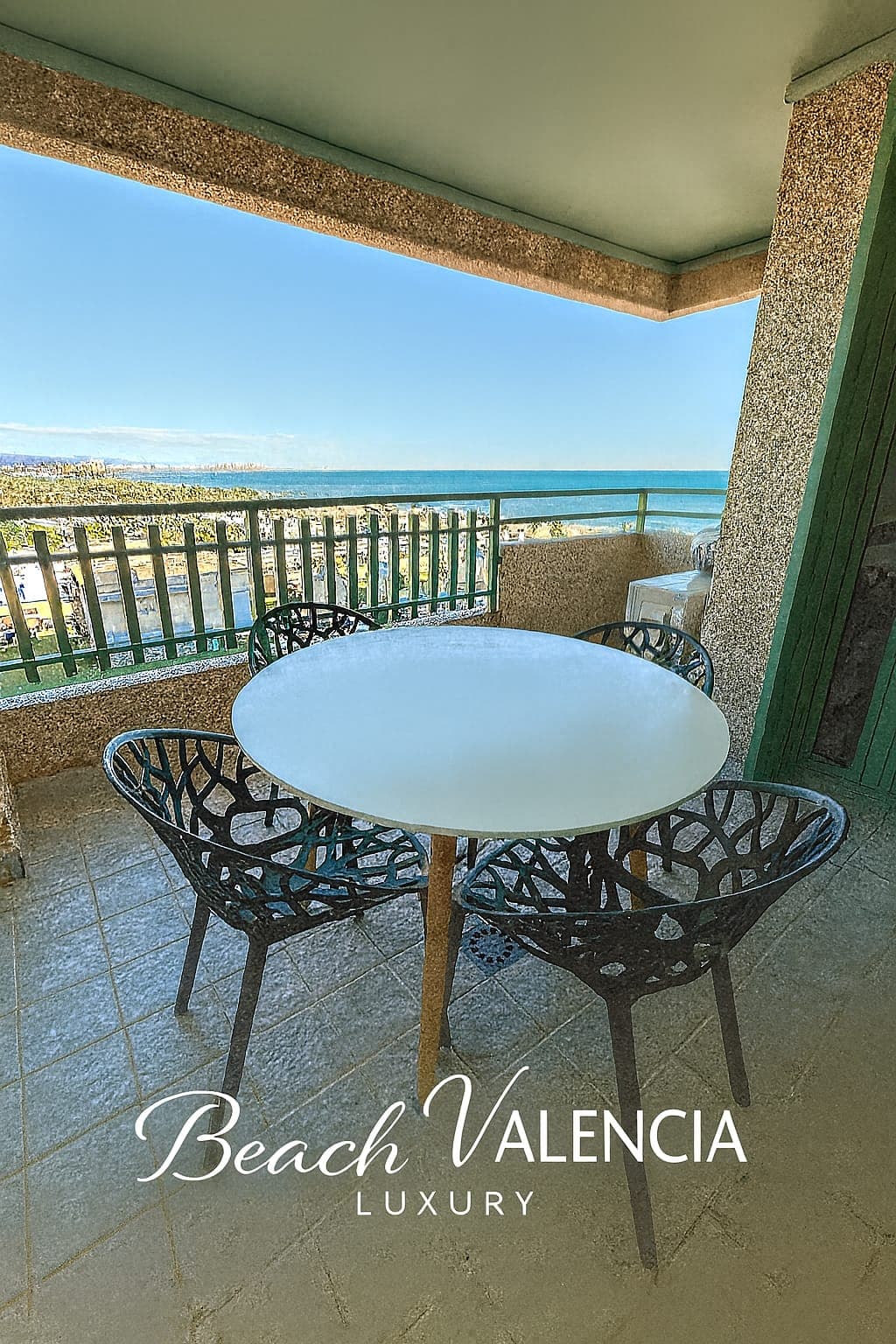 BEACH VALENCIA LUXURY B7-21 Apartment with terrace and sea views with two rooms — terraza